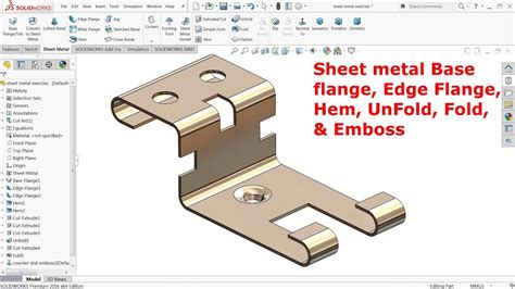 sheet metal forming solidworks|solidworks sheet metal examples.